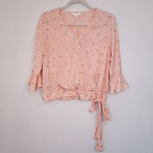 Lauren Conrad Pink Valentine's Day Blouse S